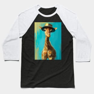 Giraffe with a Hat Baseball T-Shirt